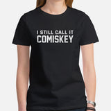 Vintage Baseball T-Shirt - Gift Ideas for Him & Her, Baseball Lovers & Enthusiasts - I Still Call It Comiskey Shirt - Game Day Tee - Black, Women