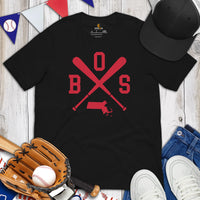Vintage Boston Baseball Emblem Fanatic T-Shirt: Ideal Gifts for Him & Her, Baseball Lovers & Enthusiasts - Retro Style Game Day Shirt - Black