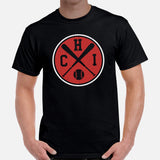 Vintage Chicago Baseball Emblem Fanatic T-Shirt: Gift Ideas for Him & Her, Baseball Lovers & Enthusiasts - Retro Style Game Day Tee - Black, Men