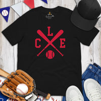 Vintage Cleveland Baseball Emblem Fanatic T-Shirt: Ideal Gifts for Him & Her, Baseball Lovers & Enthusiasts - Retro Style Game Day Tee - Black