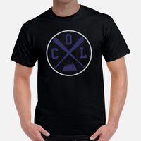 Vintage Colorado Baseball Emblem Fanatic T-Shirt: Gift Ideas for Him & Her, Baseball Enthusiasts & Lovers - Retro Style Game Day Tee - Black, Men