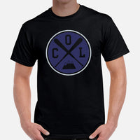 Vintage Colorado Baseball Emblem Fanatic T-Shirt: Gift Ideas for Him & Her, Baseball Lovers & Enthusiasts - Retro Style Game Day Shirt - Black, Men