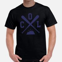 Vintage Colorado Baseball Emblem Fanatic T-Shirt: Ideal Gifts for Him & Her, Baseball Lovers & Enthusiasts - Retro Style Game Day Tee - Black, Men