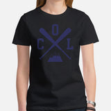 Vintage Colorado Baseball Emblem Fanatic T-Shirt: Ideal Gifts for Him & Her, Baseball Lovers & Enthusiasts - Retro Style Game Day Tee - Black, Women