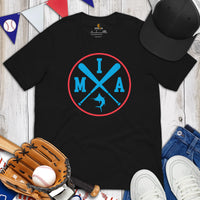 Vintage Miami Baseball Emblem Fanatic T-Shirt: Gift Ideas for Him & Her, Baseball Enthusiasts & Lovers - Retro Style Game Day Tee - Black