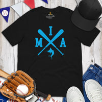 Vintage Miami Baseball Emblem Fanatic T-Shirt: Ideal Gifts for Him & Her, Baseball Lovers & Enthusiasts - Retro Style Game Day Shirt - Black