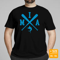 Vintage Miami Baseball Emblem Fanatic T-Shirt: Ideal Gifts for Him & Her, Baseball Lovers & Enthusiasts - Retro Style Game Day Shirt - Black, Plus Size