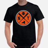 Vintage New York Baseball Emblem Fanatic T-Shirt: Gift Ideas for Him & Her, Baseball Lovers & Enthusiasts - Retro Game Day Shirt - Black, Men
