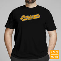 Vintage Pittsburgh Baseball Fanatic Shirt: Ideal Gifts for Him & Her, Baseball Lovers & Enthusiasts - Retro Style Game Day Shirt - Black, Plus Size