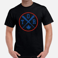 Vintage Toronto Baseball Emblem Fanatic T-Shirt: Gift Ideas for Him & Her, Baseball Enthusiasts & Lovers - Retro Style Game Day Tee - Black, Men
