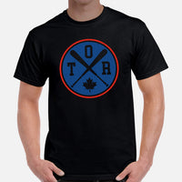Vintage Toronto Baseball Emblem Fanatic T-Shirt: Gift Ideas for Him & Her, Baseball Lovers & Enthusiasts - Retro Style Game Day Shirt - Black, Men