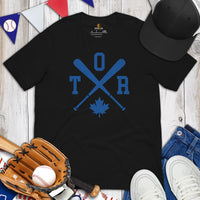 Vintage Toronto Baseball Emblem Fanatic T-Shirt: Ideal Gifts for Him & Her, Baseball Lovers & Enthusiasts - Retro Style Game Day Shirt - Black