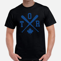 Vintage Toronto Baseball Emblem Fanatic T-Shirt: Ideal Gifts for Him & Her, Baseball Lovers & Enthusiasts - Retro Style Game Day Shirt - Black, Men