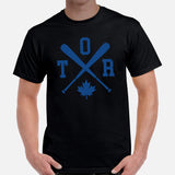 Vintage Toronto Baseball Emblem Fanatic T-Shirt: Ideal Gifts for Him & Her, Baseball Lovers & Enthusiasts - Retro Style Game Day Shirt - Black, Men