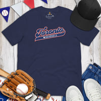 Vintage Toronto Baseball Fanatic Shirt: Ideal Gifts for Him & Her, Baseball Lovers & Enthusiasts - Retro Style Game Day Shirt - Navy