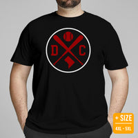 Vintage Washington Baseball Emblem Fanatic T-Shirt: Gift Ideas for Him & Her, Baseball Enthusiasts & Lovers - Retro Style Game Day Tee - Black, Plus Size