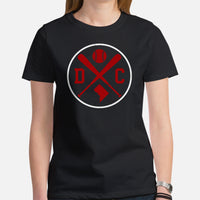 Vintage Washington Baseball Emblem Fanatic T-Shirt: Gift Ideas for Him & Her, Baseball Enthusiasts & Lovers - Retro Style Game Day Tee - Black, Women