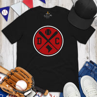 Vintage Washington Baseball Emblem Fanatic T-Shirt: Gift Ideas for Him & Her, Baseball Lovers & Enthusiasts - Retro Style Game Day Tee - Black