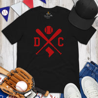 Vintage Washington Baseball Emblem Fanatic T-Shirt: Ideal Gifts for Him & Her, Baseball Lovers & Enthusiasts - Retro Style Game Day Tee - Black
