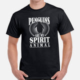 Waddling Penguin Aesthetic Shirt - Waddle Shirt - Penguin Fan & Lover Shirt - Team Mascot Shirt - Penguins Are My Spirit Animal Shirt - Black, Men