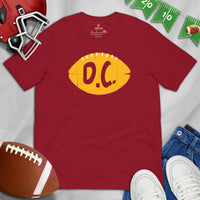 Washington D.C. Football Fanatic Vintage Graphic T-Shirt: Gift Ideas for Him & Her, Football Fans - Retro Style Game Day Shirt - Cardinal