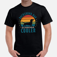 Weiner Dog Themed Clothes & Attire - Father's Day Gifts for Dog Dads & Lovers - Canine Tee Shirts For Humans - Dachshund Dad T-Shirt - Black, Men