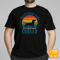 Weiner Dog Themed Clothes & Attire - Father's Day Gifts for Dog Dads & Lovers - Canine Tee Shirts For Humans - Dachshund Dad T-Shirt - Black, Plus Size