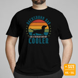 Weiner Dog Themed Clothes & Attire - Father's Day Gifts for Dog Dads & Lovers - Canine Tee Shirts For Humans - Dachshund Dad T-Shirt - Black, Plus Size