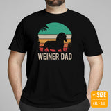 Weiner Dog Themed Clothes & Attire - Father's Day Gifts for Dog Dads & Lovers - Canine Tee Shirts For Humans - Weiner Dad T-Shirt - Black, Plus Size