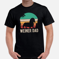 Weiner Dog Themed Clothes & Attire - Father's Day Gifts for Dog Dads & Lovers - Canine Tee Shirts For Humans - Weiner Dad T-Shirt - Black, Men