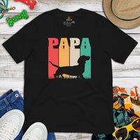 Weiner Dog Themed Clothes & Attire - Father's Day Gifts for Dog Dads & Lovers - Canine Tee Shirts For Humans - Weiner Papa T-Shirt - Black