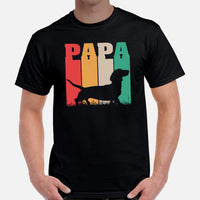 Weiner Dog Themed Clothes & Attire - Father's Day Gifts for Dog Dads & Lovers - Canine Tee Shirts For Humans - Weiner Papa T-Shirt - Black, Men