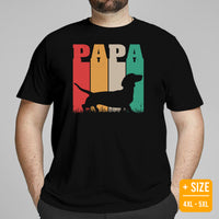 Weiner Dog Themed Clothes & Attire - Father's Day Gifts for Dog Dads & Lovers - Canine Tee Shirts For Humans - Weiner Papa T-Shirt - Black, Plus Size