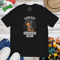 Weiner Dog Themed Clothes & Attire - Gifts for Dachshund Dog Lovers - Funny Canine Tee Shirts For Humans - Coolest Weiner Mom T-Shirt - Black