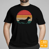 Weiner Dog Themed Clothes, Attire - Gifts for Dachshund Dog Moms, Dads & Lovers - Canine Tee Shirts For Humans - Vintage Sunset T-Shirt - Black, Plus Size
