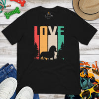 Weiner Dog Themed Clothes & Attire - Gifts for Dog Moms, Dads & Lovers - Canine Tee Shirts For Humans - Love Dachshund T-Shirt - Black