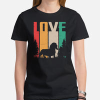 Weiner Dog Themed Clothes & Attire - Gifts for Dog Moms, Dads & Lovers - Canine Tee Shirts For Humans - Love Dachshund T-Shirt - Black, Women