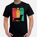 Weiner Dog Themed Clothes - Father's Day Gifts for Dog Dads & Lovers - Canine Tee Shirts For Humans - Vintage Dachshund Dad T-Shirt - Black, Men