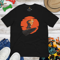 Weiner Dog Themed Clothes - Gifts for Cat & Dachshund Dog Moms, Dads & Lovers - Canine Tee Shirts For Humans - The Little King T-Shirt - Black
