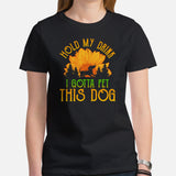 Weiner Dog Themed Clothes - Gifts for Dog Lovers - Funny Canine Tee Shirts For Humans - Hold My Drink. I Gotta Pet This Dog T-Shirt - Black, Women