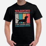 Weiner Dog Themed Clothes - Gifts for Dog Lovers - Funny Canine Tee Shirts For Humans - May Start Talking About Dachshunds T-Shirt - Black, Men
