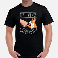 Welsh Corgi Dog Themed Clothes - Gifts for Dog Moms, Dads & Lovers - Funny Canine Tee Shirts For Humans - Best Friends For Life T-Shirt - Black, Men