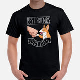 Welsh Corgi Dog Themed Clothes - Gifts for Dog Moms, Dads & Lovers - Funny Canine Tee Shirts For Humans - Best Friends For Life T-Shirt - Black, Men