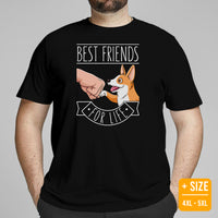 Welsh Corgi Dog Themed Clothes - Gifts for Dog Moms, Dads & Lovers - Funny Canine Tee Shirts For Humans - Best Friends For Life T-Shirt - Black, Plus Size
