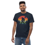 Camping & Hiking Shirt - Presents, Gift Ideas for Campers & Hikers - Bigfoot, Sasquatch, Yeti Tee Shirt - Vintage The Pine Forest T-Shirt - Navy