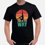 Yoga & Pilates Shirts, Wear, Clothes, Outfit, Attire & Apparel - Gifts for Yoga Lovers, Teacher, Instructor - Retro This Is The Way Tee - Black, Men