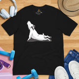 Yoga & Pilates Shirts, Wear, Clothes, Outfits, Attire & Apparel - Gifts for Yoga Lovers, Teacher, Instructor - Cute Yoga Pose Goat Tee - Black