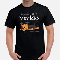 Yorkie Dog Themed Clothes & Attire - Funny Canine Tee Shirts For Humans - Gifts for Dog Moms, Dads & Lovers - Anatomy of A Yorkie Shirt - Black, Men
