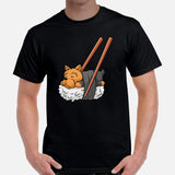 Yorkie Dog Themed Clothes & Attire - Funny Canine Tee Shirts For Humans - Gifts for Dog Moms, Dads & Lovers - Cute Nigiri Sushi T-Shirt - Black, Men