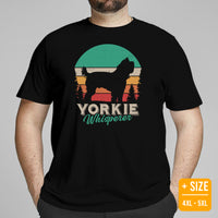 Yorkie Dog Themed Clothes & Attire - Funny Canine Tee Shirts For Humans - Gifts for Dog Moms, Dads & Lovers - Yorkie Whisperer T-Shirt - Black, Plus Size